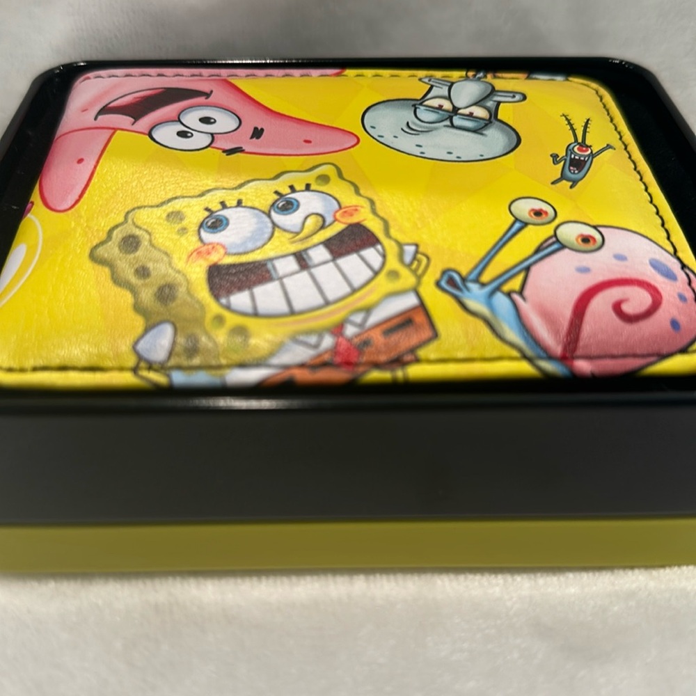 NWT Buckle Down Bi-Fold Sponge Bob Wallet with Credit Cards, ID and Bill Slots.